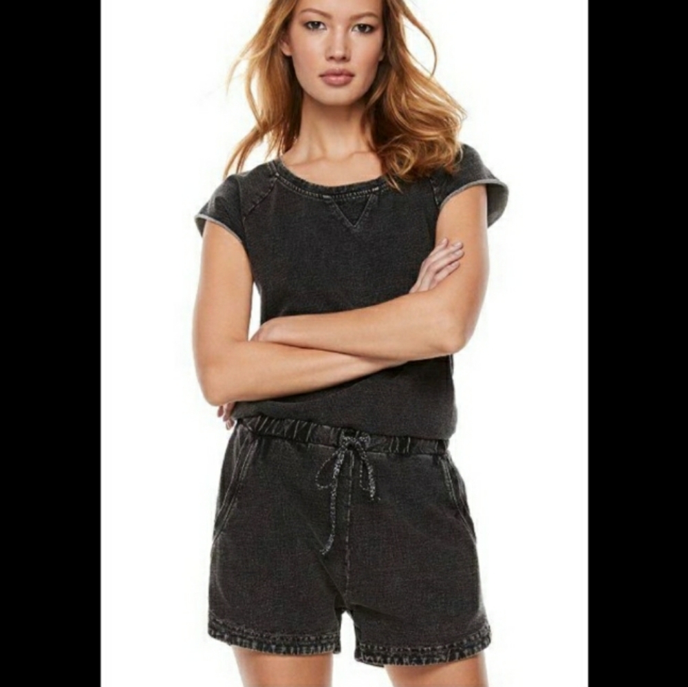 Madden NYC Solid Black Romper